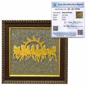 Feng Shui 7 Running Horses Wall Hanging Metal Art with Sun Design for Home Office Decor - Product Image 5