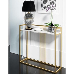 Entryway <b>Metal</b> <b>Console</b> <b>Table</b> Modern Home Furniture Hallway Living Room Bedroom Decorative Accent Storage Display <b>Table</b> - Product Image 1