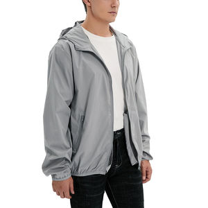 Chaqueta Deportiva Cortavientos con Logotipo Personalizado, Chaqueta Softshell para Exteriores con Cremallera, Talla Grande, Protección Contra el Frío - Product Image 2