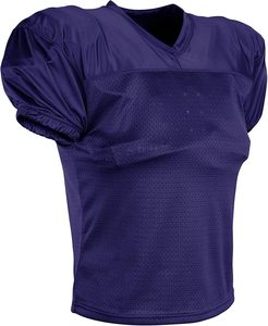 Maillot de football violet en polyester, vêtement de sport durable, col en V, manches courtes, unisexe-adulte, maillot d'entraînement de football pour la pré-saison - Product Image 1