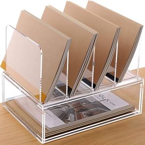 Home magazine candy office literature holder acrylic print holder transparent organizer stand modern acrylic decor magazine - Product Image 3