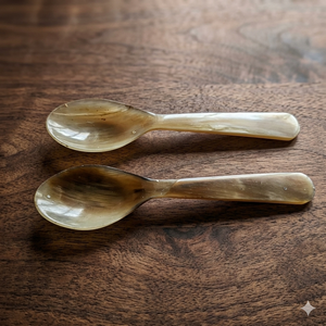Cuillère artisanale indienne de haute qualité, écologique, 100 % corne de buffle/vache naturelle, pour cuisine et café - Product Image 2