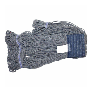 Nuevas cabezales de mopa de algodón de calidad, color gris liso, tamaño personalizado, con banda superior, autoescurrible, reutilizable, duradero, tradicional - Product Image 4