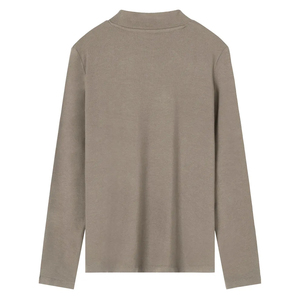 Thick Cotton Mock Neck T Shirt Men Oversize Custom Logo Printing OEM Wholesale Streetwear Manufacturer - Product Image 6