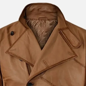 Chaqueta Larga de Cuero Genuino Vintage para Hombre, Transpirable, para Invierno, Informal, para Mujer, de Standard International - Product Image 3