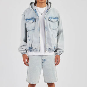 ชุดเซ็ตเสื้อยืดแขนสั้นกางเกงขาสั้นลำลองสำหรับผู้ชายขายส่ง คุณภาพสูง ชุดเซ็ตเสื้อยืดกางเกงขาสั้นสีพื้น เสื้อผ้าผู้ชาย ชุดเซ็ตเสื้อยืดกางเกงขาสั้นยีนส์สำหรับฤดูร้อน - Product Image 2