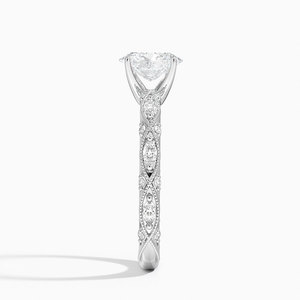 Anillo BOJ 0151 de Corte Ovalado, Plata 925, Anillo Solitario con Engaste de Diamantes para Migraña, 2ct, Color D, VVS1, Moissanita GRA, Precio Bajo - Product Image 3