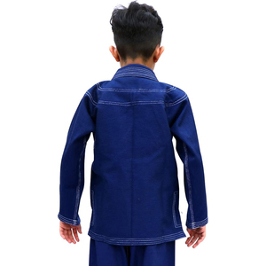 Kimono Profesional de Jiu Jitsu para Niños, con Logotipo Frontal Personalizado y Diseño de Gi, Gi de BJJ de Algodón Liso de 240g para Entrenamiento y Competición Infantil - Product Image 4