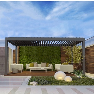 Pergola Autoportante <span class=keywords><strong>in</strong></span> Alluminio con Tetto a Lamelle e <span class=keywords><strong>Copertura</strong></span> <span class=keywords><strong>in</strong></span> <span class=keywords><strong>Policarbonato</strong></span> per Giardino - Product Image 6