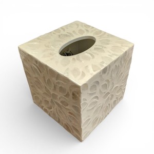 Handmade Wooden Tissue Box with Mother of Pearl Inlay for Home Decor - Product Image 5