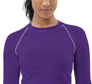 Haut de yoga respirant à manches longues pour femme, en mélange de spandex, compression, séchage rapide, protection anti-UV, fabrication usine - Product Image 5