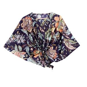 Caftan élégant en coton pour femmes Mini Bikini Cover up avec manches Impression numérique Sweet Style Resort and Night Wear Taille libre - Product Image 4