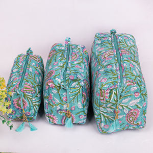 Trousse de Maquillage Personnalisée en Coton Imprimé Unique, Grande Capacité, Sac de Voyage Doux et Mignon pour Filles, Organisateur de Toilette en Gros - Product Image 1