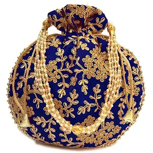 수제 자수 거울 작업 민족 인도 수 놓은 최신 디자인 여성 웨딩 선물 핸드백 동전 Potli 가방