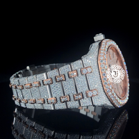 Montre à quartz analogique de haute qualité avec diamants moissanite taille baguette, de forme carrée, élégante, pour collectionneurs, à bon prix