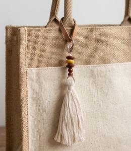 Minimalist Brown Paper Gift Box With Twine Bow And Tassel Decor For Indoor Home Use - Product Image 4