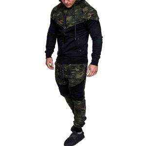 Otoño Invierno ropa de moda ropa deportiva personalizada Slim Fit hombres cremallera Sudadera con capucha conjunto de chándal de dos piezas de talla grande hombres conjunto de chándal - Product Image 5