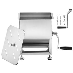 Miscelatore Manuale per Carne con Serbatoio Fisso in Acciaio Inox da 15L, Attrezzatura per Lavorazione Carni, per Miscelare fino a 15 Libbre per la Produzione di Salsicce - Product Image 1