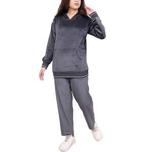Conjunto Deportivo de Terciopelo para Mujer, Estilo Casual y Moderno para Invierno, Lavado Ácido, Material de Terciopelo Afelpado, Comodidad Durante Todo el Día - Product Image 4