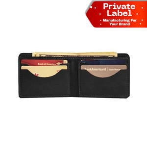 Factory Direct Slim Leather Card Holder <b>Wallet</b> Custom Logo Front Pocket <b>Wallet</b> Custom Logo Minimalist Leather <b>Wallet</b> Money Clip - Product Image 1