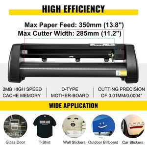 Kit Macchina da Taglio e Stampa 6-in-1 Automatica 110V per Tazze e Cappelli, Plotter da 14 Pollici per Vinile, Componenti Meccanici per T-shirt, Cappellini e Penne - Product Image 3