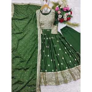 ชุดราตรีปักที่งดงาม-ชุดปาร์ตี้แสนสวย Pent and Dupatta พร้อมลำดับการทำงาน - Product Image 2