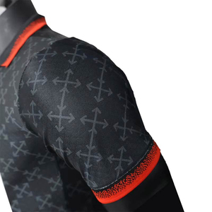 Men's Gradient Color <b>Soccer</b> Jersey Short Sleeve Turn-down Collar Moisture Wicking Fitted Polyester Sport Apparel - Product Image 6