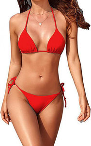 Traje de Baño de Dos Piezas Estilo Bikini de Tres Puntos en Color Sólido, Estilo Influencer, para Comercio Exterior, Directo de Fábrica - Product Image 2