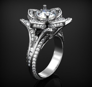 925 sterling silver <b>ring</b> multi stone <b>ring</b> <b>cz</b> <b>ring</b> cubic zirconia <b>ring</b> cluster <b>ring</b> round stone <b>ring</b> diamond look <b>ring</b> women <b>ring</b> - Product Image 1