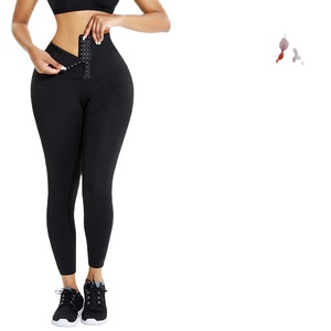 2025 Women's Shark Print Sports <b>Tights</b> High-Waisted with Button-up Flare Legs and Flat Front Size Specific Sports Pants - Product Image 5