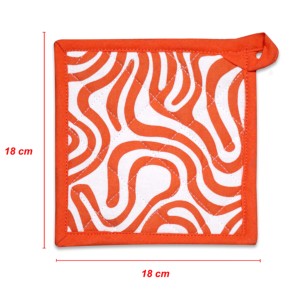Printed Cotton <b>Pot</b> <b>Holders</b> Abstract Design Oven Safe Dishwasher Safe 160gsm Fashionable Eco-friendly Kitchen Use - Product Image 5