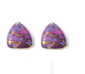 Cabochon en turquoise cuivrée naturelle de qualité supérieure, forme trilobée, pierres précieuses en vrac, vente en gros, directement du fabricant - Product Image 2