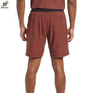 100% Cotton Fleece Knitted Fabric Breathable Elastic Waist High Street Style Mens Sweat Shorts with Pockets - Product Image 5