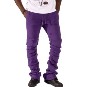 Pantalones de chándal OEM personalizados de alta calidad, ligeros, de pierna recta, holgados, de felpa, con corte triangular acampanado para hombre 2026 - Product Image 4