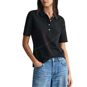 Camiseta Polo Premium para Mujer, Algodón, Manga Corta, Corte Entallado, Tejido Transpirable y Suave, Ropa Casual de Verano - Product Image 1