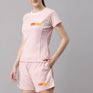 Vêtements d'été personnalisés pour femmes, ensembles de hauts courts en coton modal et shorts de sport pliables, ensemble deux pièces pour femmes - Product Image 1
