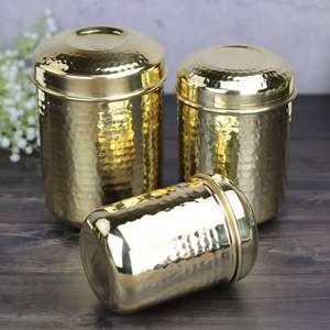 Tarro de almacenamiento de cobre puro hecho a mano con tapa, recipiente de cocina tradicional para té, café, azúcar, sal, especias, frutas secas, decoración del hogar - Product Image 2