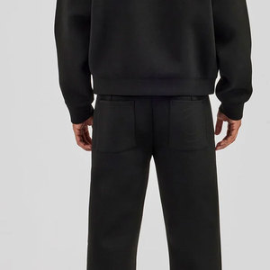 Survêtement à capuche pour hommes grande taille, gris uni, décontracté, sweat-shirt long avec poches latérales, taille élastique, coupe ample, vêtements d'automne - Product Image 4