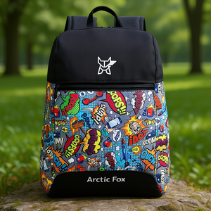 Sac à dos en néoprène Arctic Fox 17L, motif dessin animé, pour l'école, fermeture éclair - Product Image 3
