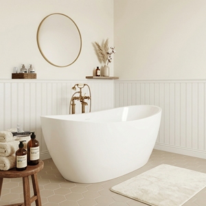 Freestanding Durable Eco-Friendly Oval Acrylic Bathtub FW-8820-60 for Modern <b>Bathroom</b> - Product Image 4