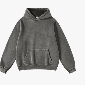 Sweat femme surdimensionné acide Vintage 100% coton goutte épaule col à capuche grande taille pour une utilisation automne et hiver - Product Image 4
