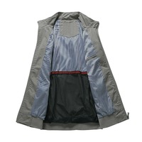 Blouson coupe-vent décontracté tricoté pour homme à col montant avec fermeture éclair – Tissu toile coupe-vent et respirant – Nouvelle collection été très demandée