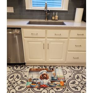 Sussex Spaniel le Chef Tapis de cuisine en mousse à mémoire de forme Coussin anti-fatigue lavable en machine Tapis de bain confortable - Product Image 2