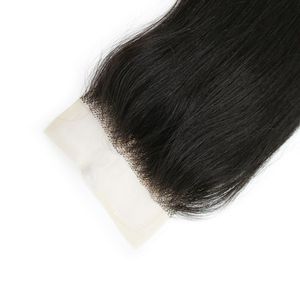 Cabello Remy Vietnamita de Alta Calidad 4x4 5x5 con Cierre de Encaje Liso Extremo, Doble Trama a Máquina, 100gr, Todos los Colores, Directo de Fábrica - Product Image 4