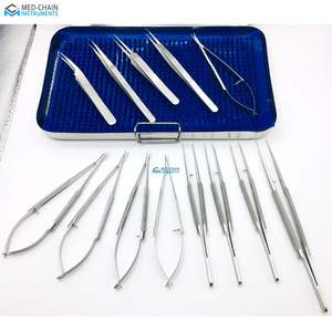 Juego de Instrumentos Quirúrgicos Ultrafinos de 14 Piezas, Acero Inoxidable, para Oftalmología/Plástica - Product Image 4