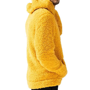 Factory Direct High Quality Sherpa Hoodies Custom Logo Soft Plush <b>Warm</b> <b>Fleece</b> Pullover For Men Winter Wholesale - Product Image 4