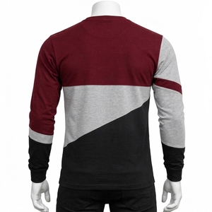 100% Cotton Plain Clothes Fashion <b>Men's</b> Breathable Round Neck <b>Long</b> Sleeve <b>T</b>-<b>Shirts</b> High Quality Basic Thermal <b>T</b> <b>Shirt</b> <b>for</b> <b>Men</b> - Product Image 2