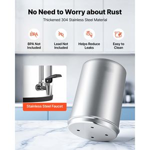 Système de filtration d'eau par gravité en acier inoxydable 304 pour comptoir, 3,25G, réduit le plomb jusqu'à 99% - Product Image 5
