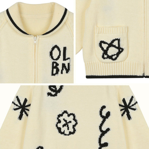 Owleybarn เสื้อสเวตเตอร์ถักแบบรูดซิปสำหรับเด็กผู้หญิงแจ็กเก็ตปกผ้าคลุมไหล่ - Product Image 6