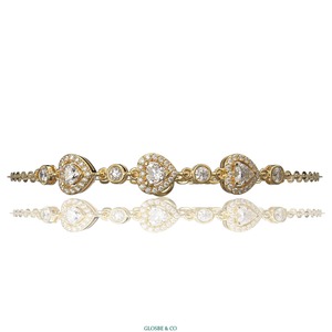 Bracelet en Moissanite Cœur pour Usage Quotidien 4,5 mm (Certifié GRA) Glosbe & Co GRA Rond Synthétique (Fabriqué en Laboratoire) Argent - Product Image 3
